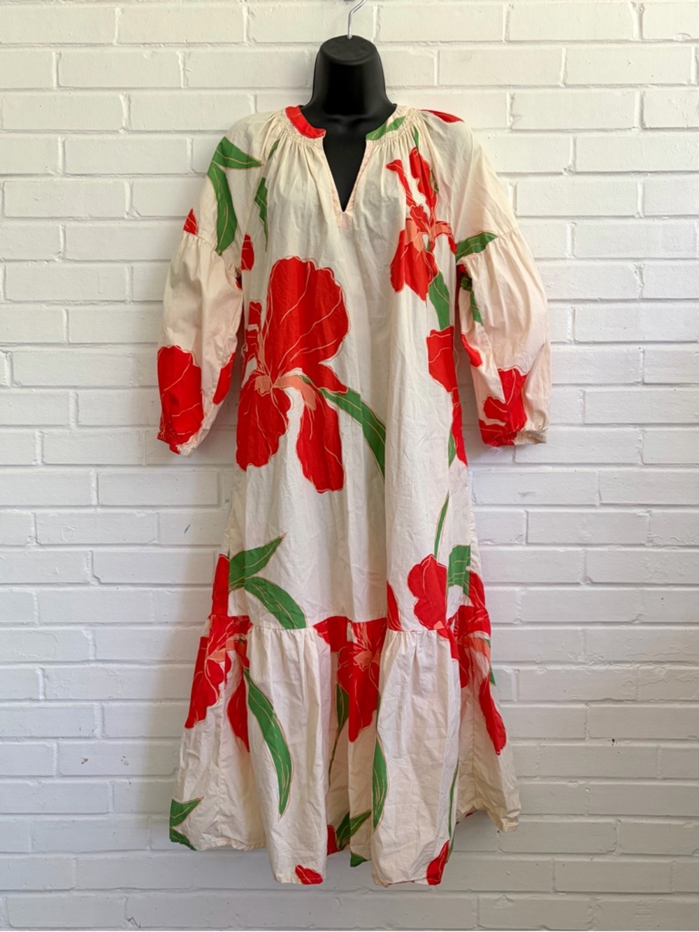 Pants Store 100% Cotton Floral Midi Dress, SZ M EUC 🌺 - Picture 2 of 7